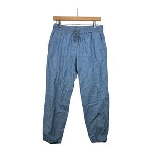 J. Crew Chambray Drawstring Pants size 4 Blue